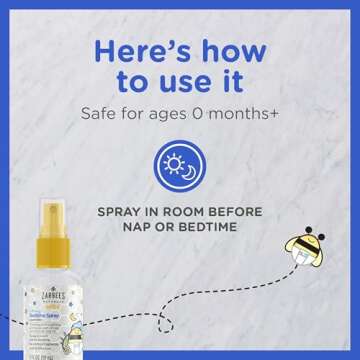 Zarbee's Baby Sleep Spray; Calming Bedtime Spray with Natural Lavender and Chamomile to Help Infant Nighttime Routine; 2oz Bottle