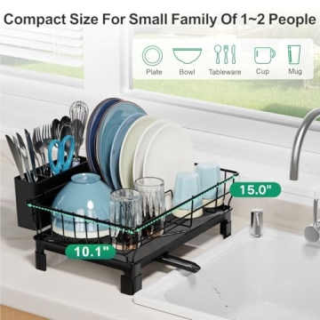 GSlife Small Dish Drying Rack - Compact Kitchen Solution