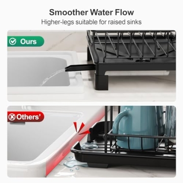 GSlife Small Dish Drying Rack - Compact Kitchen Solution