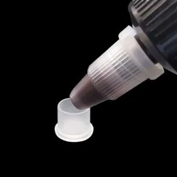 Needlehouse 1000pcs Tattoo Ink Caps Professional Tattoo Ink Cups With Base, Caps Plastic Transparent Pigment Cups Caps Tattoo Supplies (11 * 10mm)