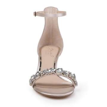 Jewel Badgley Mischka Dash Ankle Strap Kitten Heel