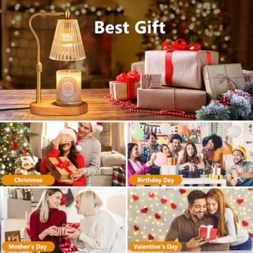 Candle Warmer Lamp with Timer & Adjustable Height