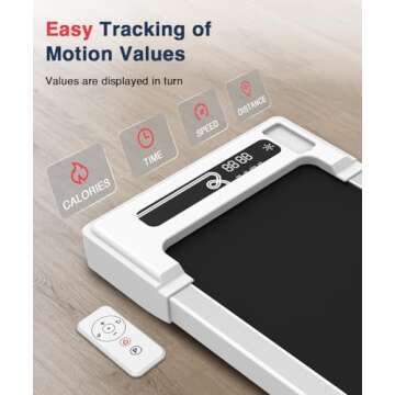 Redliro Walking Pad Treadmill Under Desk, Portable Mini Treadmill with Remote Control, 265lbs Max Weight, Installation-Free Jogging Machine for Home/Office
