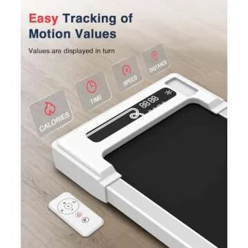 Redliro Walking Pad Treadmill Under Desk, Portable Mini Treadmill with Remote Control, 265lbs Max Weight, Installation-Free Jogging Machine for Home/Office