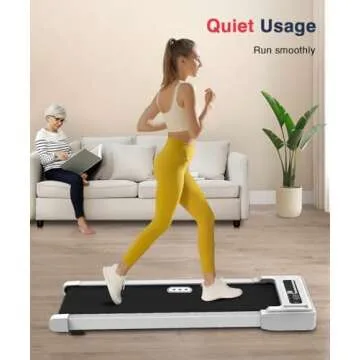 Redliro Walking Pad Treadmill Under Desk, Portable Mini Treadmill with Remote Control, 265lbs Max Weight, Installation-Free Jogging Machine for Home/Office