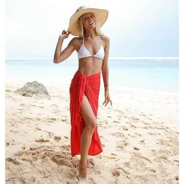 SHU-SHI Sarong Wraps for Women - Versatile Beach Cover-Up