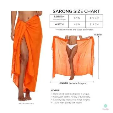 SHU-SHI Stylish Sarong Wraps for Beach Getaways