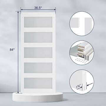 SmartStandard Glass Barn Door - Elegant, Durable & Easy Assembly