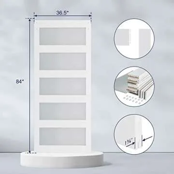 SmartStandard Glass Barn Door - Elegant, Durable & Easy Assembly