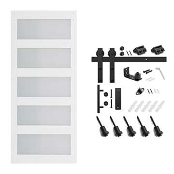 SmartStandard Glass Barn Door - Elegant, Durable & Easy Assembly