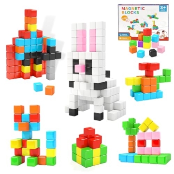 Hiwawind Magnetic Blocks STEM Toys for Kids 3+