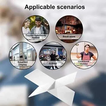 Acrylic Book Stand - Clear X Shaped Holder for Reading