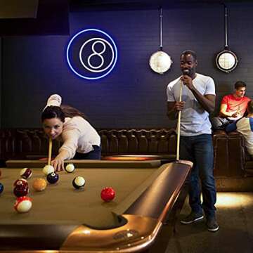 Eight 8 Ball Neon Sign for Fun Room Decor – JFLLamp