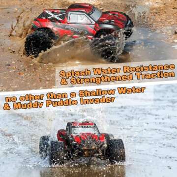 GUOKAI Upgraded Remote Control Car for Boys, 1:18 Scale Fast RC Cars All Terrain,High Speed 25MPH Rock Crawler RC Truck 4x4 Off Road Waterproof 2.4 GHz Control with Extra Shell and Battery 40+mins
