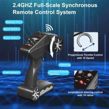 GUOKAI Upgraded Remote Control Car for Boys, 1:18 Scale Fast RC Cars All Terrain,High Speed 25MPH Rock Crawler RC Truck 4x4 Off Road Waterproof 2.4 GHz Control with Extra Shell and Battery 40+mins