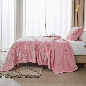 Luxurious FY FIBER HOUSE Leopard Print Fleece Blanket