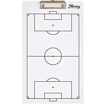 Murray Sporting Goods Dry Erase Coaches Clipboard | Double-Sided Dry Erase White Board (Soccer)