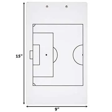 Murray Sporting Goods Dry Erase Coaches Clipboard | Double-Sided Dry Erase White Board (Soccer)
