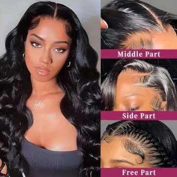 CUEKI 26 Inch 13x4 Body Wave Lace Front Wigs Human Hair 180% Density HD Transparent Glueless Pre Plucked Pre Cut Frontal Human Hair Wigs for Black Women
