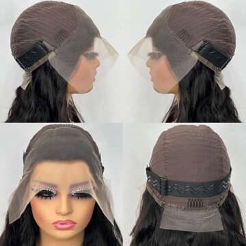 CUEKI 26 Inch 13x4 Body Wave Lace Front Wigs Human Hair 180% Density HD Transparent Glueless Pre Plucked Pre Cut Frontal Human Hair Wigs for Black Women