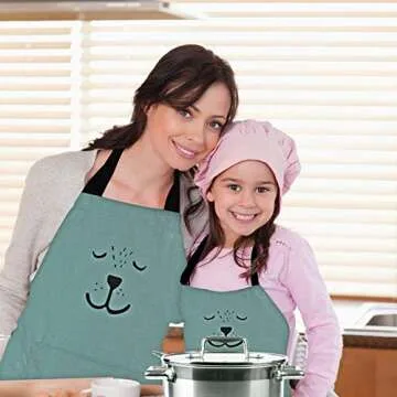 Matching Parent Child Apron Set for Cooking and Crafts
