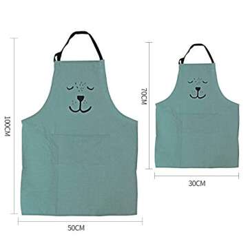 Matching Parent Child Apron Set for Cooking and Crafts