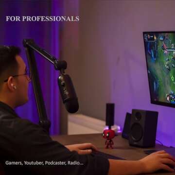 IXTECH Adjustable Microphone Boom Arm for Podcasting