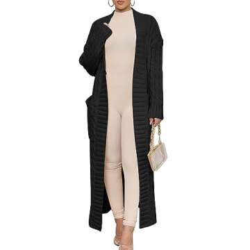 ANRABESS Women's Cozy Long Cardigan Sweater 2024