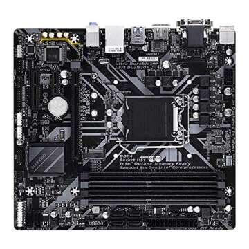 GIGABYTE B365M DS3H (LGA1151/Intel/Micro ATX/USB 3.1 Gen 1 (USB3.0) Type A/DDR4/Motherboard), 10.43 x 10.43 x 2.12 inches