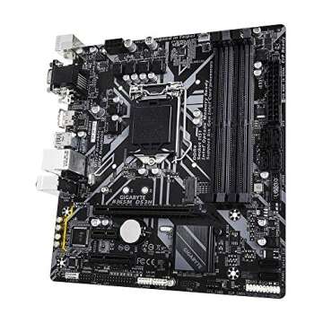 GIGABYTE B365M DS3H (LGA1151/Intel/Micro ATX/USB 3.1 Gen 1 (USB3.0) Type A/DDR4/Motherboard), 10.43 x 10.43 x 2.12 inches