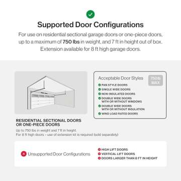 Genie ChainMax 1000 Garage Door Opener - Durable Chain Drive - Includes two 3-Button Pre-Programmed Remotes,Wall Console, Wireless Keypad, Safe-T-Beams - Model 3022-TKH, 140V DC Motor,Gray