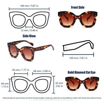 Trendy Butterfly Sunglasses for Women in Tortoise Brown