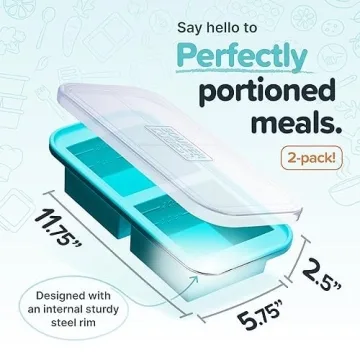 Souper Cubes Silicone Meal Prep Freezer Trays for Easy Storage