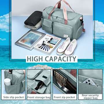 Gym Duffle Bag with Shoe Compartment and Wet Pocket – Perfect for Active Lifestyles