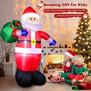 8 FT Inflatable Santa Claus for Christmas Outdoor Decor