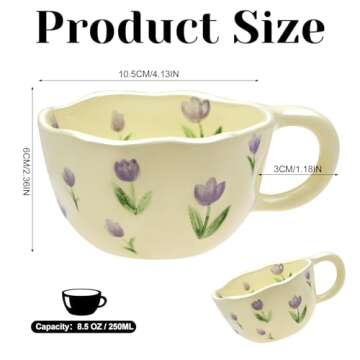 NAYAHOSE Creative Ceramic Coffee Mug for Women