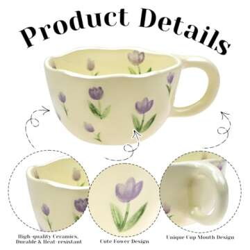 NAYAHOSE Creative Ceramic Coffee Mug for Women