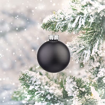 18PCS Stylish Black Christmas Ball Ornaments for Decor