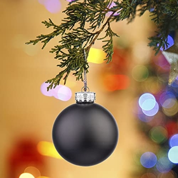 18PCS Stylish Black Christmas Ball Ornaments for Decor