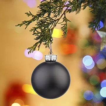 18PCS Stylish Black Christmas Ball Ornaments for Decor