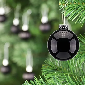 18PCS Stylish Black Christmas Ball Ornaments for Decor
