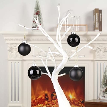 18PCS Stylish Black Christmas Ball Ornaments for Decor