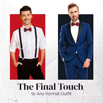 Man of Men Bowtie - Red Christmas Plaid