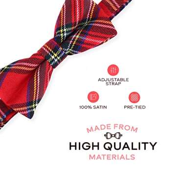 Man of Men Bowtie - Red Christmas Plaid