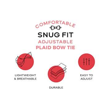 Man of Men Bowtie - Red Christmas Plaid