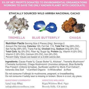 Addictive Wellness Sugar-Free Raw BEAUTY Chocolate 3 PACK Vegan Paleo & Keto- Purely Superfoods and Adaptogens