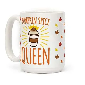 LookHUMAN Pumpkin Spice Mug - Funny Coffee Mugs Adult Humor, Double-Sided Print Ceramic Coffee Cups ...