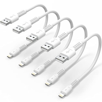 6 Inch iPhone Charge Cable Short 5-Pack for Fast Charging