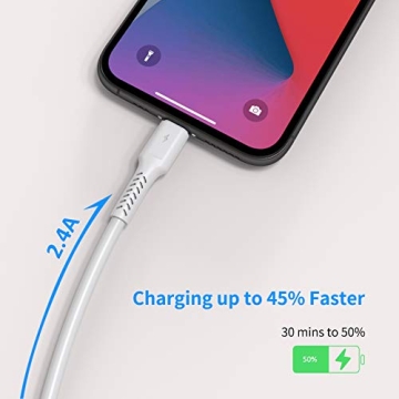 6 Inch iPhone Charge Cable Short 5-Pack for Fast Charging