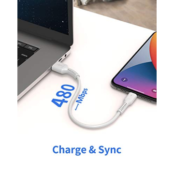 6 Inch iPhone Charge Cable Short 5-Pack for Fast Charging